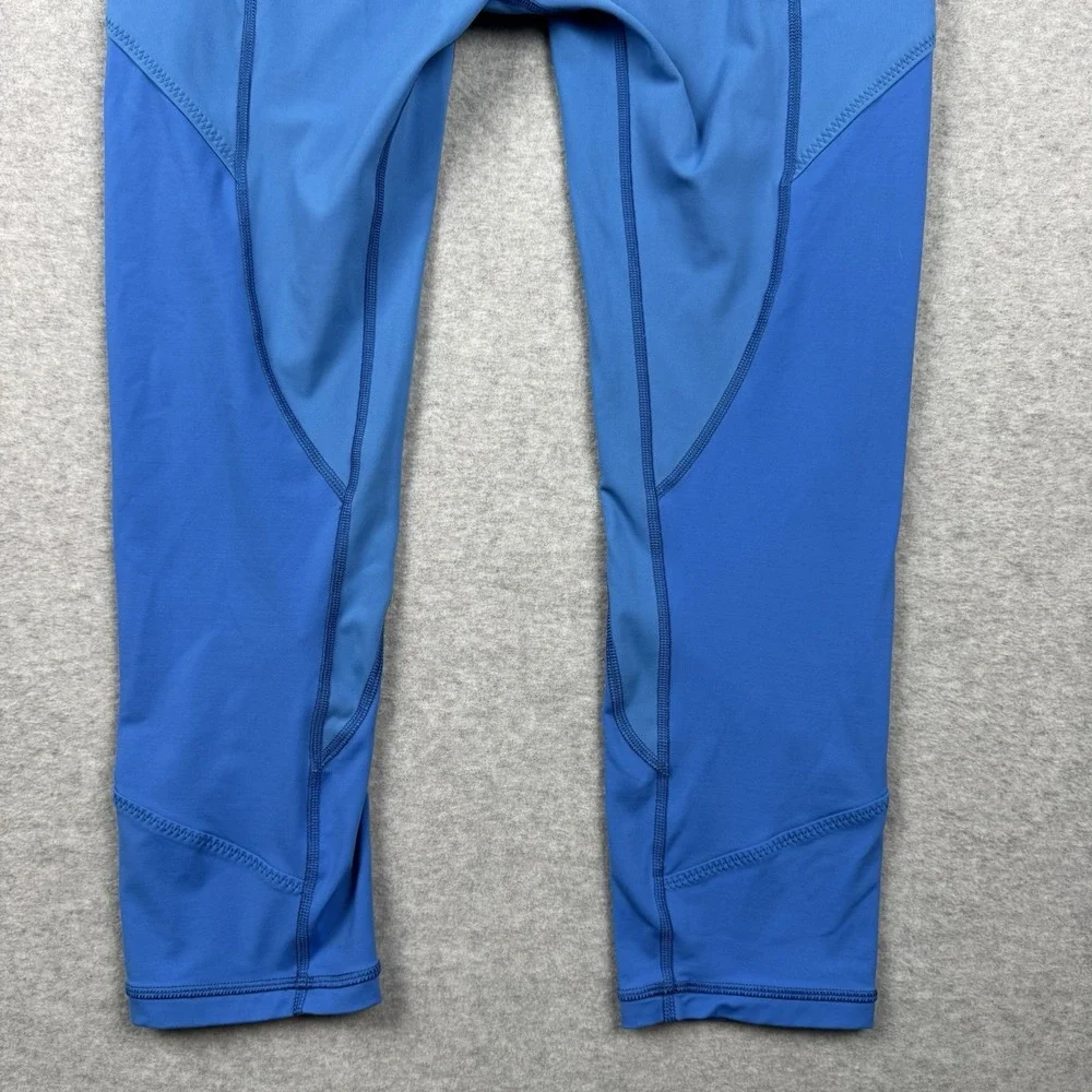 Lululemon Leggings Sz 12 All The Right Places Crop Pipe Dream Blue ziggy Snake